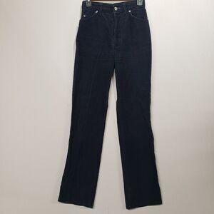 Chic H.I.S Sportswear Vintage 70s 80s Corduroy Blue Pants 8/9 26" Waist Womens